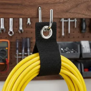 Heavy Duty Cable Management Kit; Reusable Straps, Hose Hooks & Wire Organizers for Outdoor, Garage, Office, Home Storage Tools