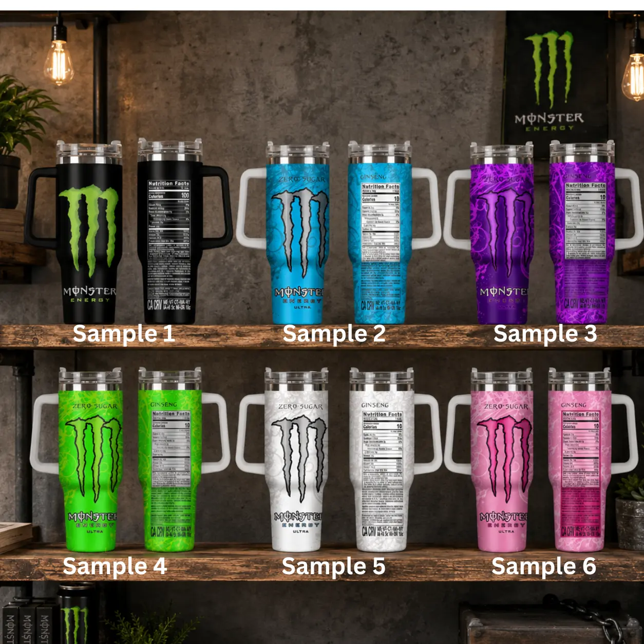 Mo.Energy Inspired 20Oz/30oz/40oz Insulated Tumbler, Stainless Steel Travel Mug with Handle & Straw, Reusable Vacuum Cup, Gift for Men & Women