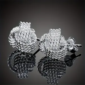 Stylish Buckle Mesh Earrings - Suitable for Daily Festivals, Christmas Outfits, Fashion Accessories and Women's Gifts
