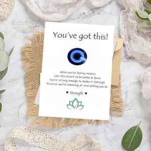 1-100pcs RESIN EVIL EYES Gift Cards for Classroom Kindness, Unique Love Gift for Garden and Aquarium Decor, Set of 100 Kindness Cards