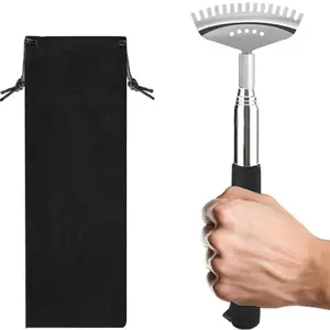 Ergonomic Stainless Steel Back Scratcher with 15 Tooth Massager, Adjustable Design, Ideal for Elderly Health Care, Perfect Gift for Holidays