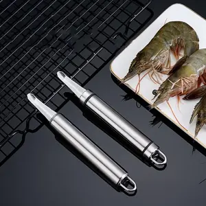 1pc Shrimp Peeling And Nucleating Device Shrimp Back Knife Digging Shrimp Brain Tool Nucleating And Removing Steamed Rolls with Meat Inside Eye Instrument Stainless Steel Nucleating Device