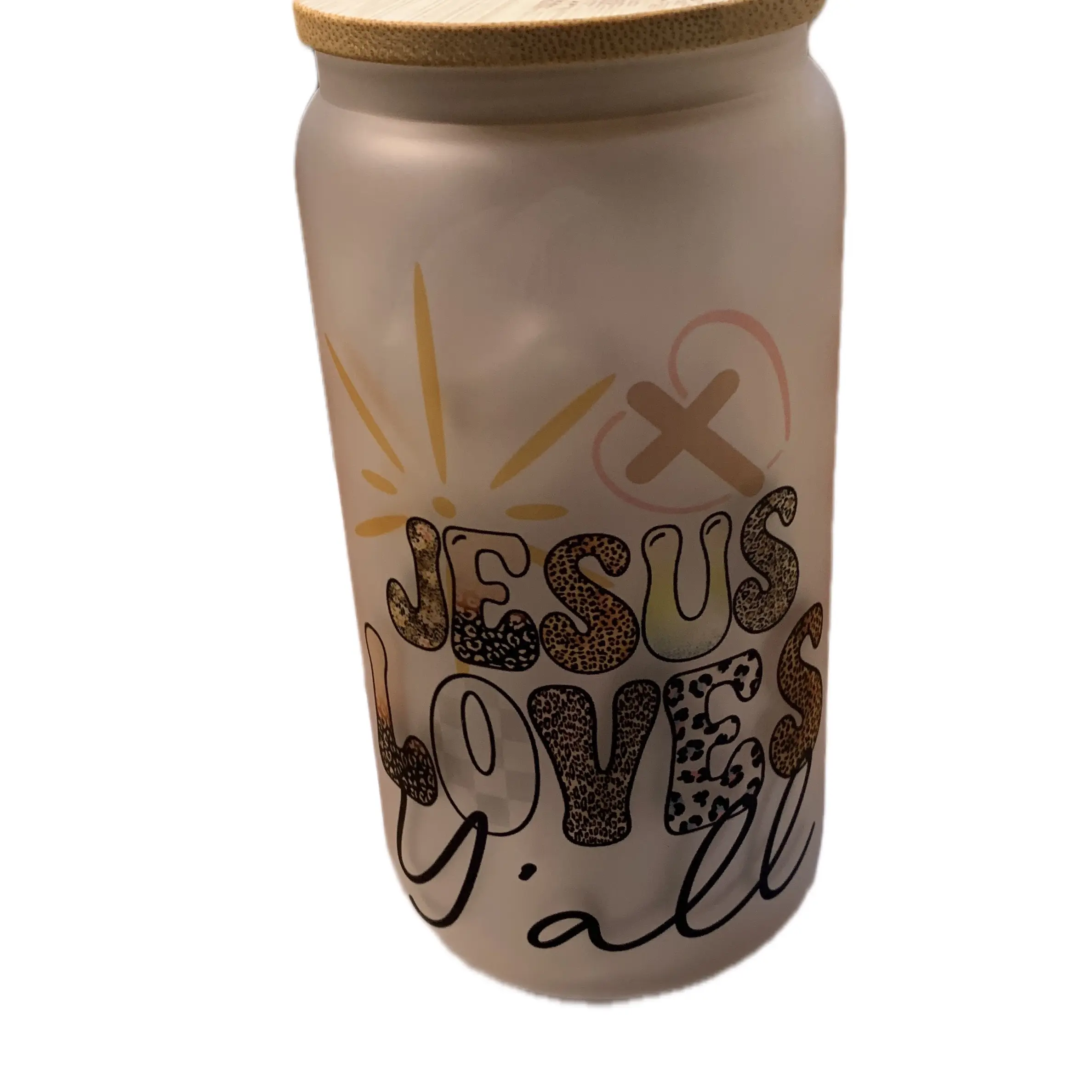16oz frosted glass