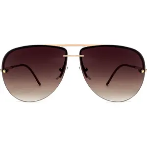 Aviator Sunglasses for Women & Men Medium Fit Thin Metal Frame Gradient Mirror Lenses with  UV Protection