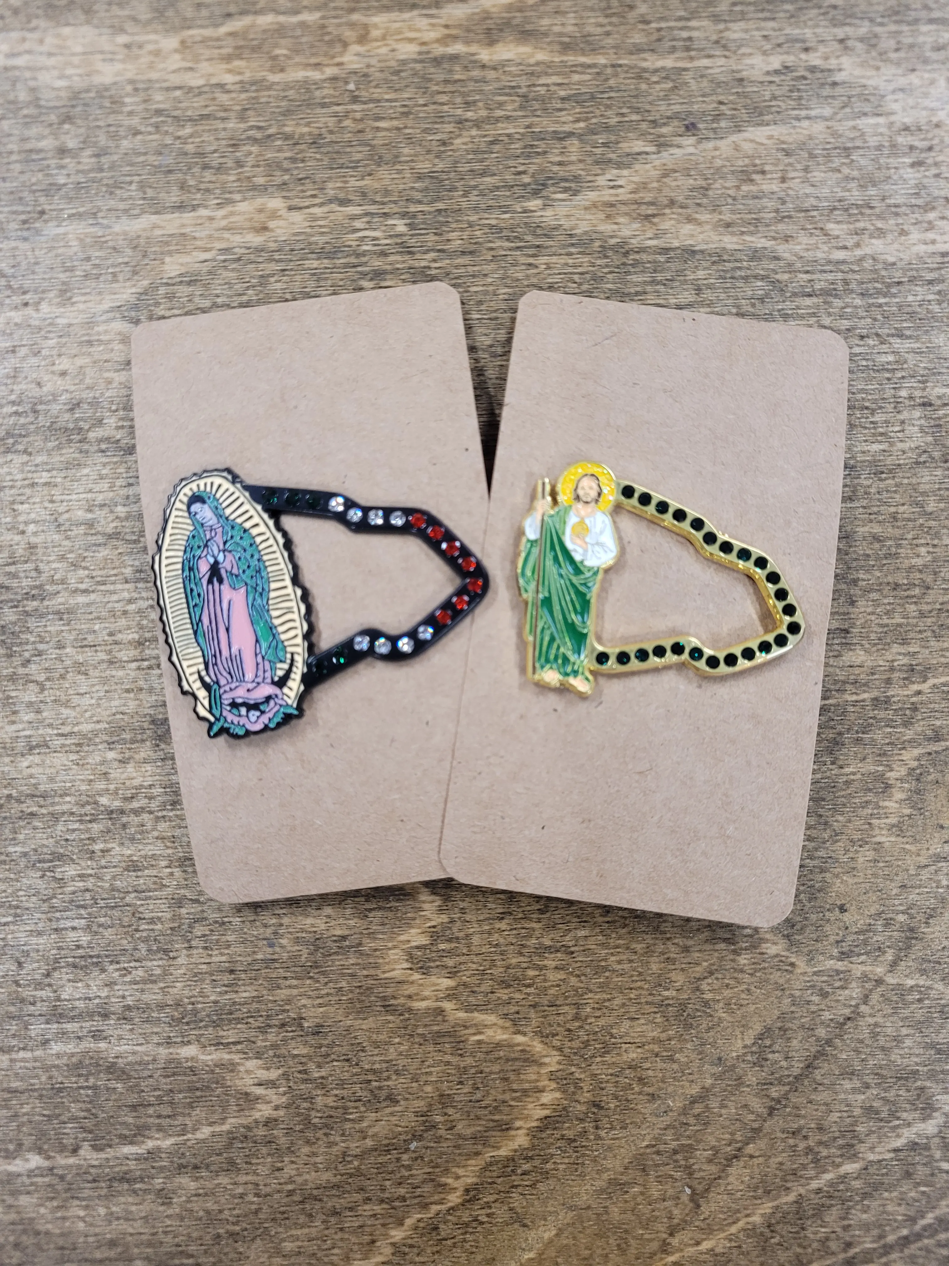 Virgen Hat Pin, San Judas Hat Pin, Mexican Hat Pins
