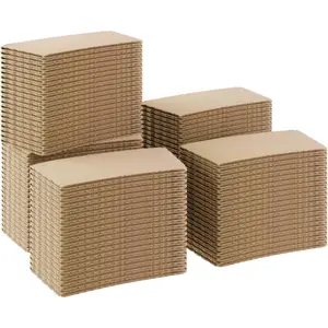 Sleeves Coffee 100 count - Corrugated Brown  Paper Cups Sleeves Fit 12oz, 16oz, 20oz, 22oz & 24oz Cups - Recyclable & Disposable -  for Hot Drinks in Cafes & Offices (PACK OF 100)