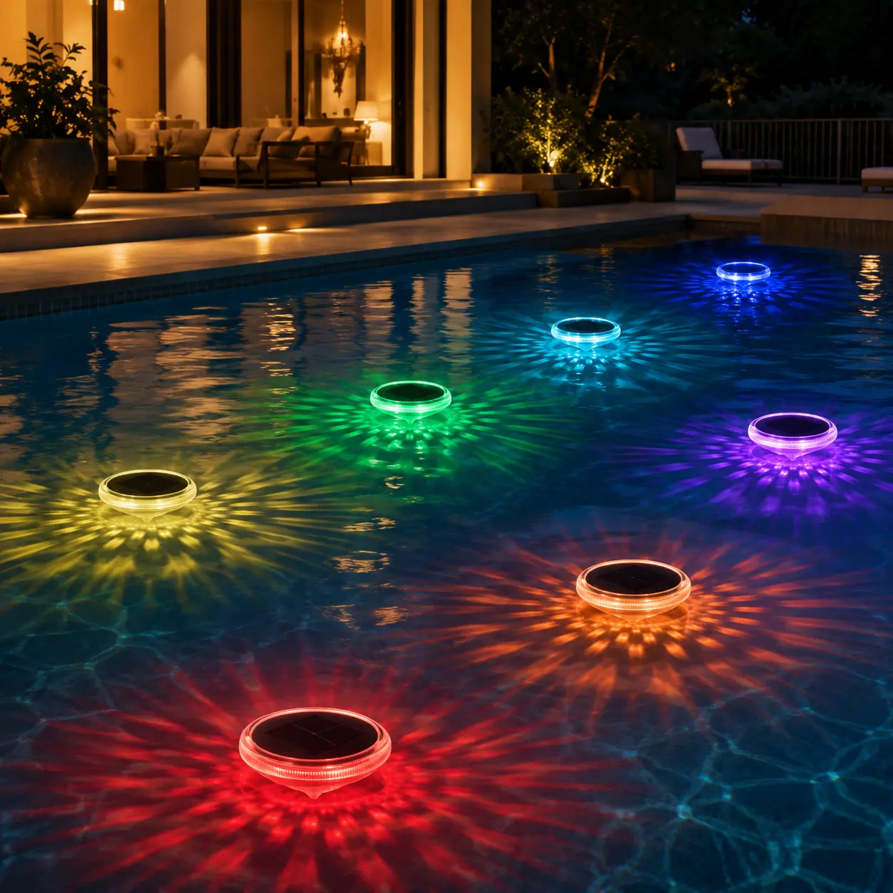 Solar Floating Pool Lights IP68 Waterproof, RGB Color Changing LED Swimming Pool Lights with Remote & Timer, Solar Powered Floating Glow Disk Decor for Hot Tub, Pond, Backyard Decor