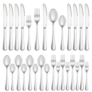 20 Piece Silverware Set Service for 4,Dinnerware Service Set,Premium Stainless Steel Flatware Set,Mirror Polished Cutlery Utensil Set,Durable Home Kitchen Eating Tableware Set,Include Fork Knife Spoon Set,Dishwasher Safe