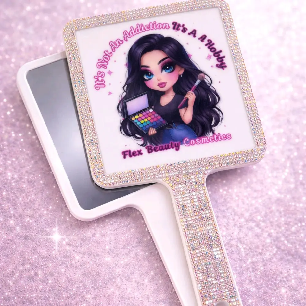 It's not an addiction, it's a hobby, rhinestone, blink mirror It's not an addiction, it's a hobby, rhinestone, blink mirror