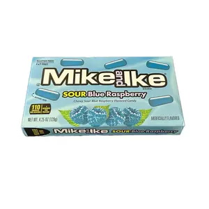 Mike and Ike Sour Blue Raspberry Flavored Chewy Candy - 4.25 oz - Snack Bonbon Blasts