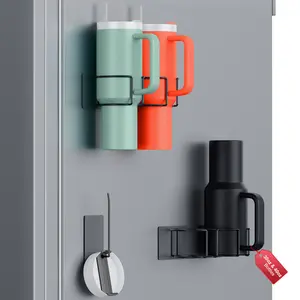 【New Arrivals】Modvista Magnetic Cup Holder for Fridge, Water Bottle Organizer for 30/40 oz, Tumbler Lid Organizer for Cup Accessories, Tumbler Storage Decor