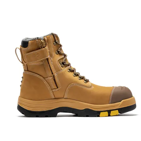 ROCKROOSTER Roslyn CP232Z-245Z Men's Composite Toe Safety Work Boots with Side Zipper Non-slip Rubber Outsole ASTM F2413-18 EH Rated Closed Toe Walking Shoes Cover Boy