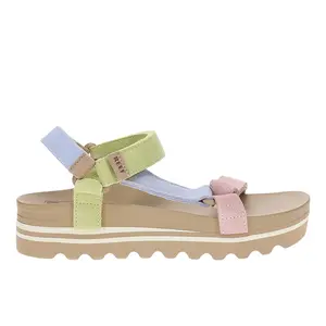 Reef Womens Cushion Rem Hi Strappy Platform Casual Sandals Casual Low Heel 1-2" - Beige, Blue, Green, Pink