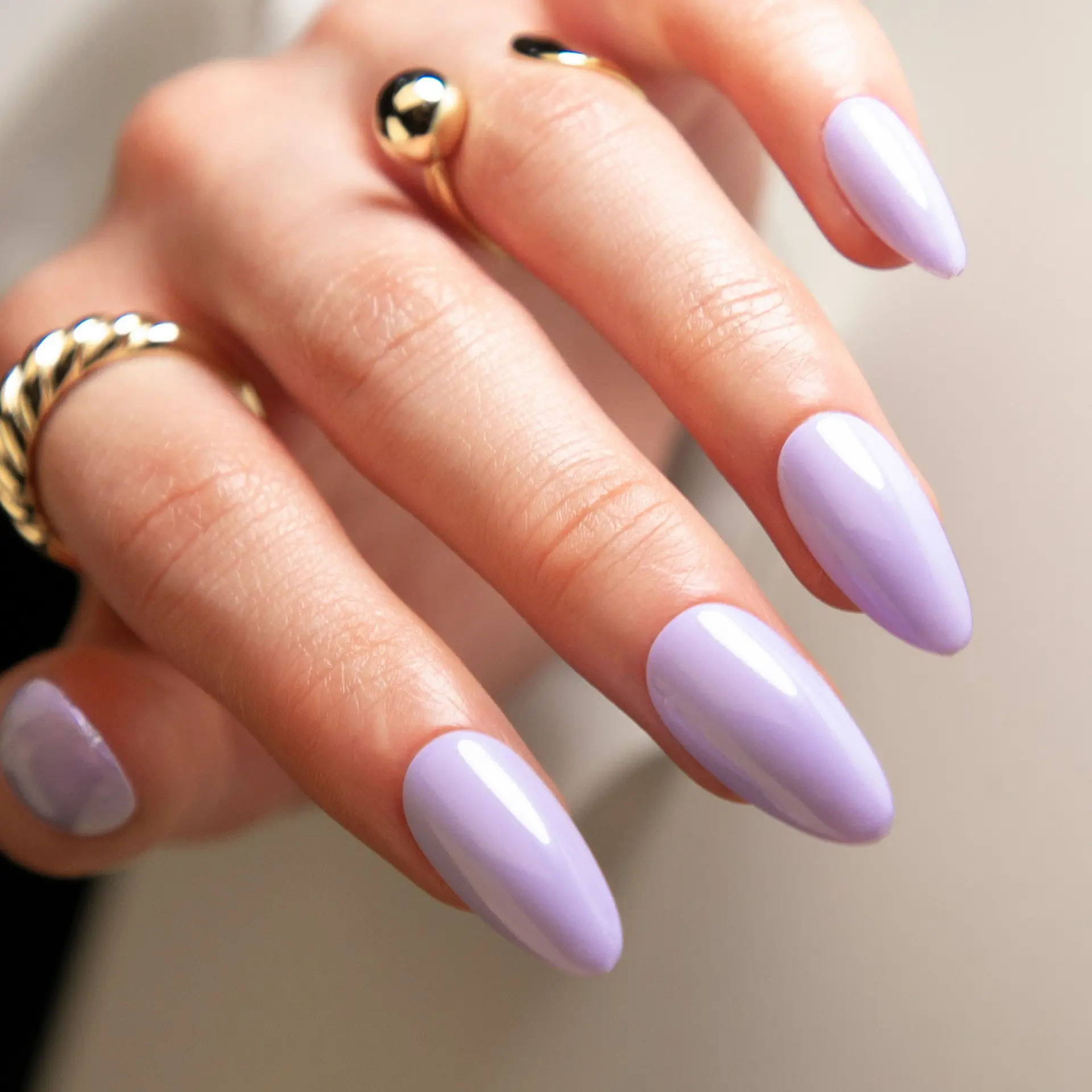 High-end long solid color press-on nails, almond-shaped glossy detachable nail pieces High-end long solid color press-on nails, almond-shaped glossy detachable nail pieces