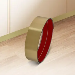 Metal Kick Plate, Anti-Scratch Base Cover Kickplate, Peel and Stick Baseboard Molding Trim for Wall, Entrance Door, Kitchen Cupboard, Dishwasher  (196.8"L x 3.15"W, Brushed )