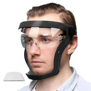 Anti-Fog Full Face Protective Shield, Work & Construction Site Safety Guard, Gas Mask for Home Improvement & Food Industry Workplace Use.  gas mask