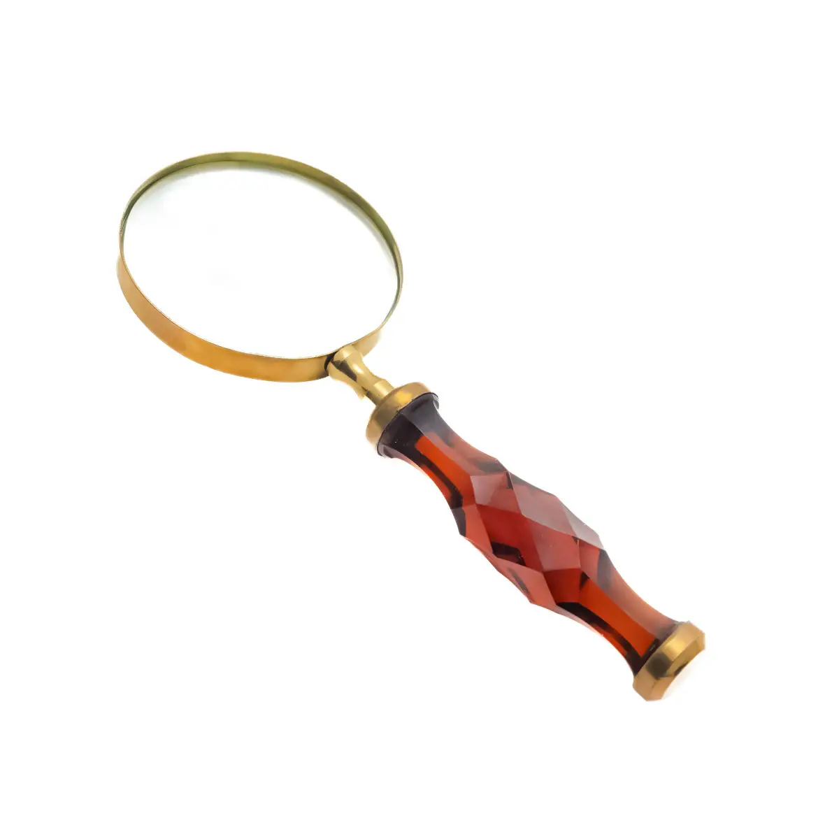 Amber Faceted Handle Magnifying Glass - CDNY