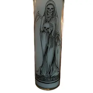 Santísima White Candle - Decorative Candle for Home Decor, Ideal for Ornaments and Home Decoration