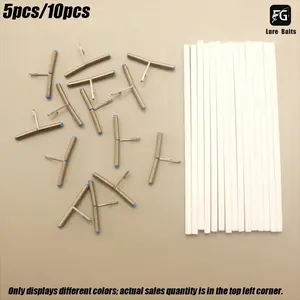 14pcs Inverted Fishing T-Shape Accessories, Rod Line Components, River Fishing Set, Kite Fishing Kit, Anti-Tangle Hose, Quick Clip, Rope Hook Parts