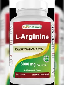 Best Naturals L-Arginine 3000mg Per Serving - 240 Tablets