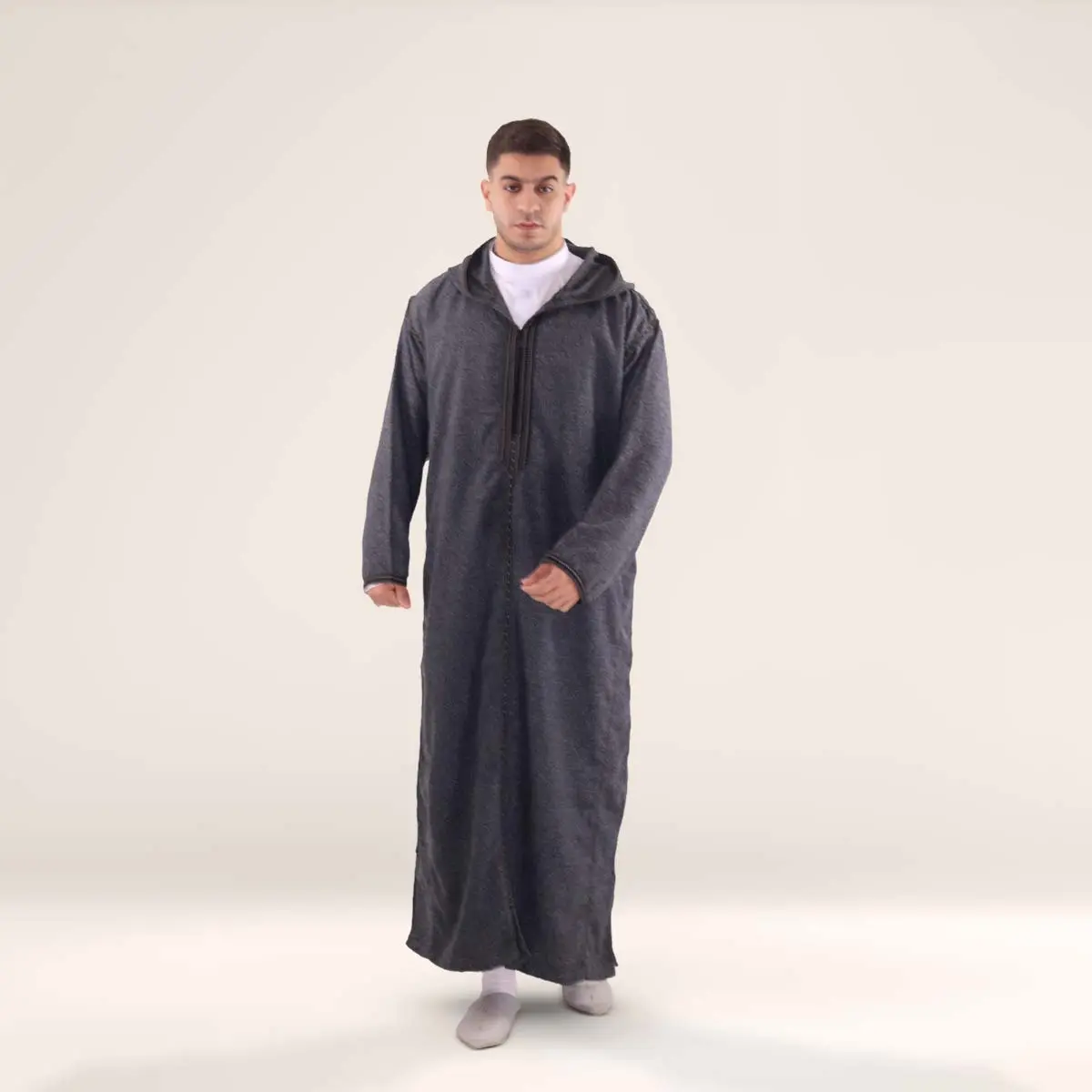 Moroccan Djellaba Noir Maghribi Black