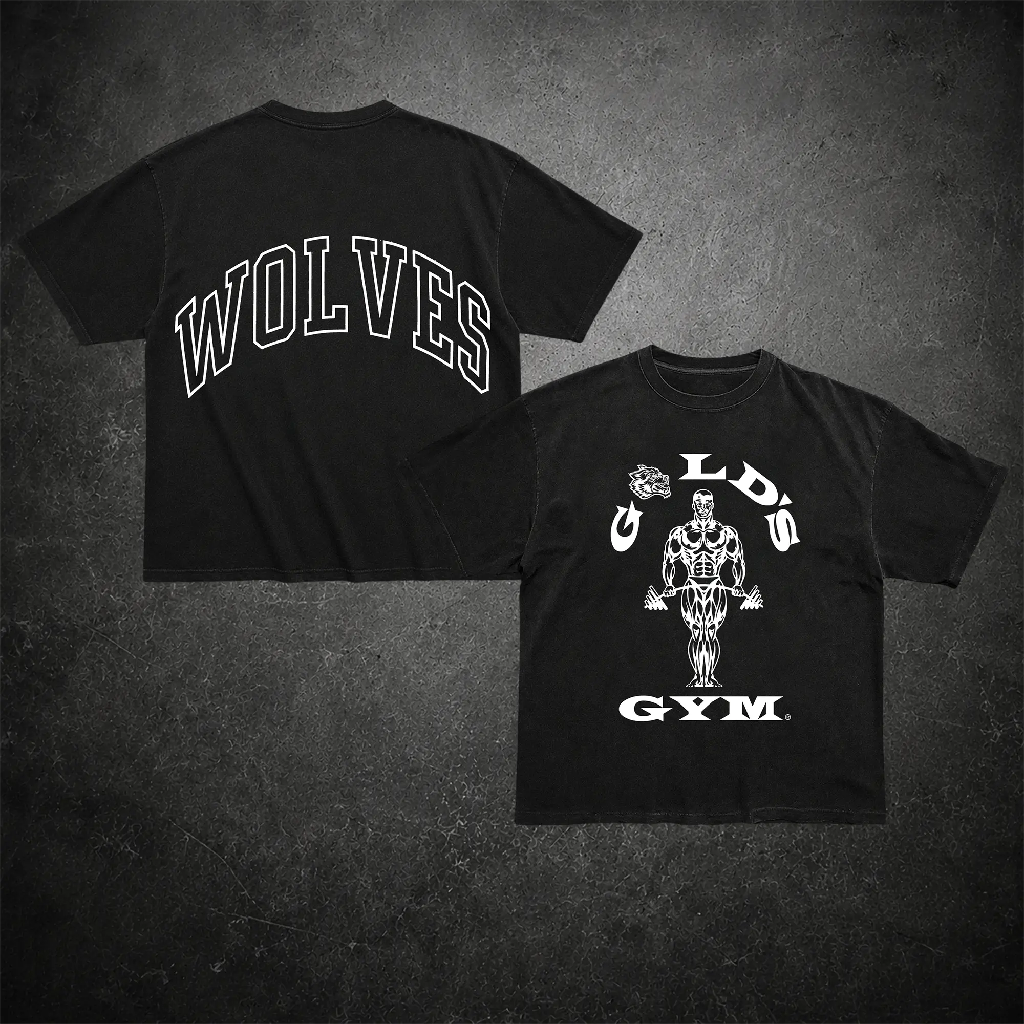 Wolves Gold's Gym Shirt, Workout Wear, Gym Shirt, Men's Gym Top, Lifting Essentials, Traning Outfit, Gym Apparel For Men