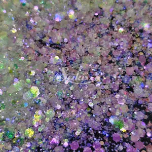 Moonlight Pink Chunky Glitter - White Glitter
