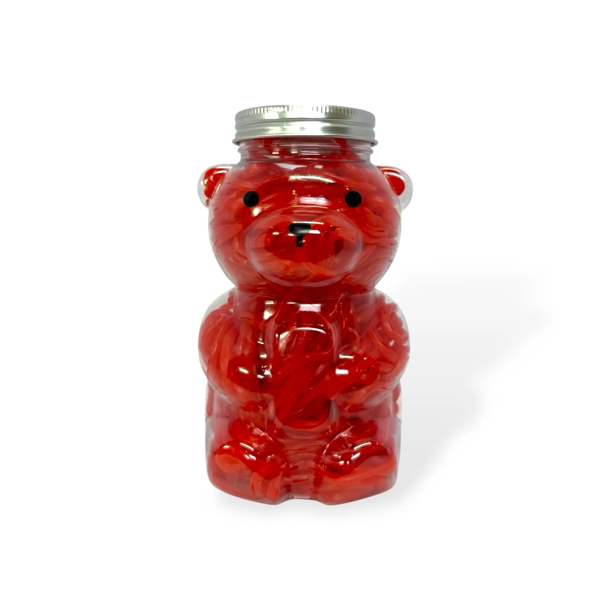 Jar of Strawberry Laces - Sweet And Chewy Candy With Strawberry Flavor - 8 oz Candy Jar Bonbon Bites