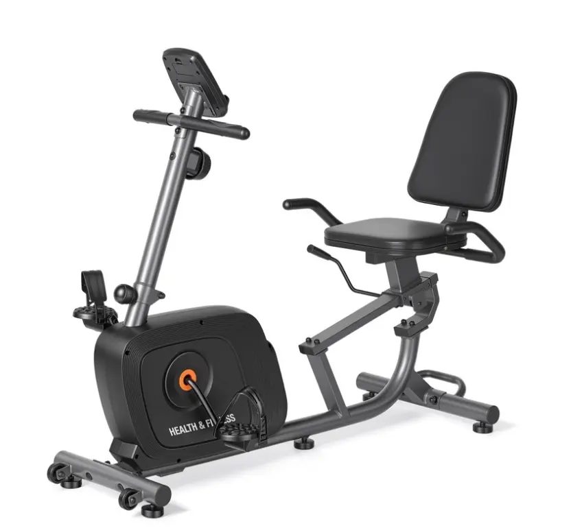 Recumbent Exercise Bike Stationary Bike 300LBS Weight Capacity Indoor Exercise Bike for Seniors with 16 Levels Magnetic Resistance with LCD Monitor Heart Rate Handle for Home