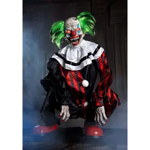 Crouching Clown Red Animatronic