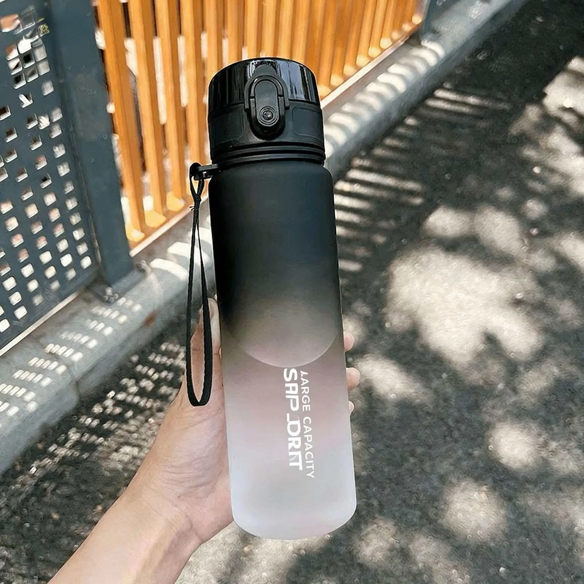 Large Capacity Sports Traveler Water Bottle, Leakproof Water Bottle, 1 Count Leak Proof Colorful Plastic Cup, Portable Drinking Cup for Outdoor Travel Gym Fitness, Travel Bottled Drinkware, Drinkware