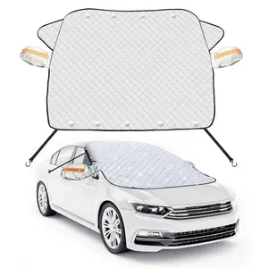 Magnetic Car Windshield Snow Cover - Quilted Design for Optimal Protection & Easy Installation