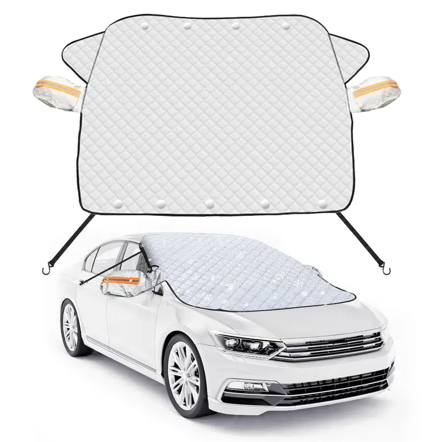 Magnetic Car Windshield Snow Cover - Quilted Design for Optimal Protection, Magnetic Attachment for Easy Installation, Sun Cover For Car Windshield, Windshield Protection