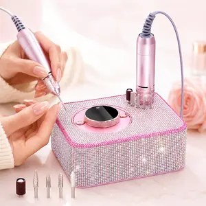 Electric Nail Drill 35000 RPM, Professional Rechargeable Nail File Kit, Nail Drill Machine, Acrylic Nail Kit for Any Manicure, Pedicure, Ideal Nail Art Tools, Designed for Salon for Gifts for Women, Home