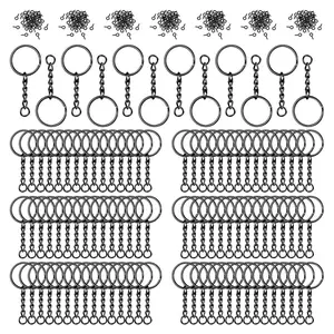 360Pcs Key Chain s Kit Jump s Bulk Connector 1 inch Black for Key Chain Making Hardware Supplies Jewelry Making DIY Arts Crafts