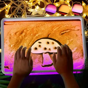 Kids DIY Sand Painting Light Table, Art Supplies, Craft Supplies, Arts And Crafts, Art Supplies, Lite Brite, Sand Art Kits for Kids, Glow Puzzle Toys, Crafts for Kids Ages 6-8, Party Favors