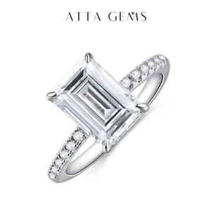 3.5 Carats Sparkling Moissanite Artificial Gemstone Ring, Women's Fashion Engagement Ring, Bridal Wedding Jewelry, R022 3.5 Carats Sparkling Moissanite Artificial Gemstone Ring, Women's Fashion Engagement Ring, Bridal Wedding Jewelry, R022