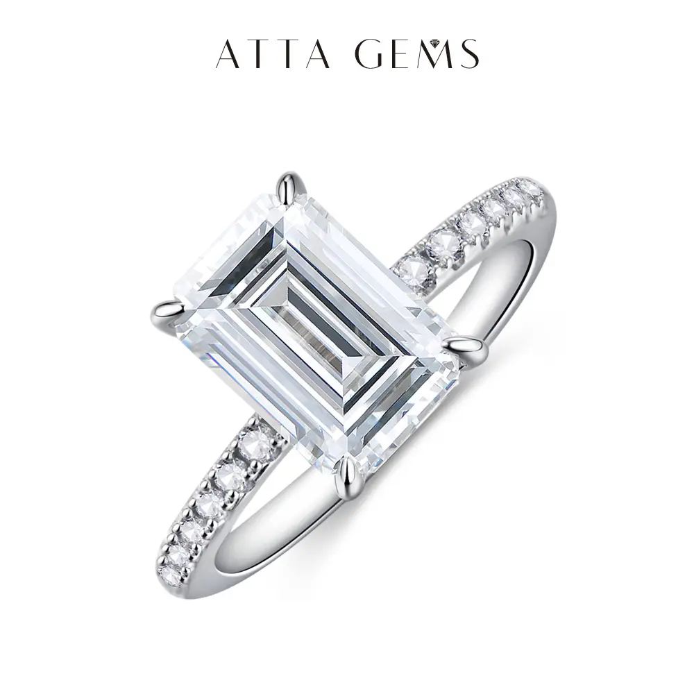 3.0CT Synthetic Moissanite Ring Engagement Wedding Rings For Women R022