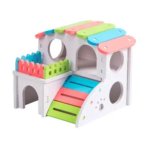 Hamster Hideout Plastic Hut Small Multi Story Villa House Easy Assemble