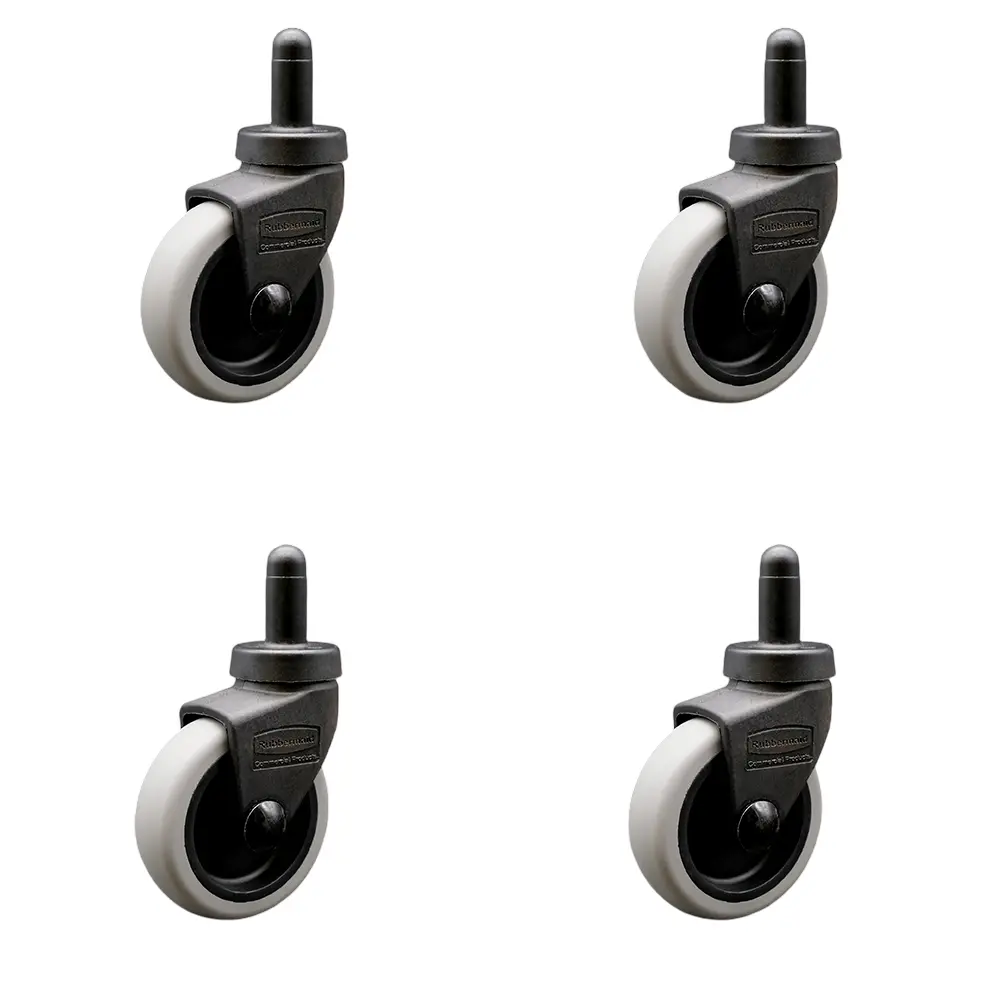 7570-L2 - Rubbermaid Mop Bucket Casters - 3" Non-Marking Wheel - Set of 4 - Service Caster