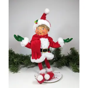 Very Merry Red Elf Hand Made Annalee Christmas Doll