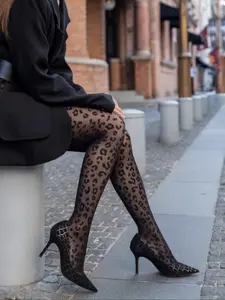 Women's Leopard Pattern Tights, Lady Fashion Comfy Breathable Pantyhose for Daily Outdoor Wear, Women's Stockings for All Seasons, Womenswear
