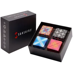 Shashibo Gift Box Set - Spaced Out, Black & White, Optical Illusion & Blue Planet Designs infinity cube