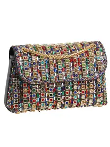 Women's Rhinestone Evening Bag, European Style Gem Handbag, Noble Party Bag, Perfect for Weddings and Parties, Elegant Accessory