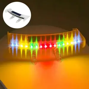 Mini Solar Tail Light Universal LED Car Rear Spoiler Flashing Warning Waterproof Wing with Smart Sensor Modified Accessories Rear Lights