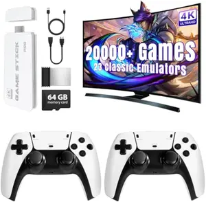 Retro Game Console 20,000+ Retro Game Stick, Revisit Classic Games Stick , Retro Play Plug and Play Video Games Stick 20+ Emulators, 4K HDMI Output, Premium Competitive Dual Controllers,TikTokShopBlackFriday,Halloween Christmas New Year Gift