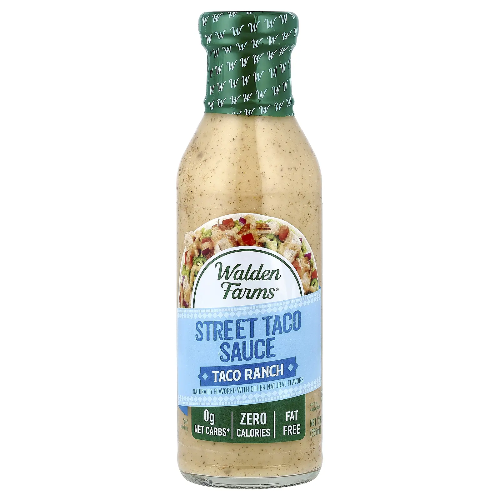 Walden Farms Street Taco Sauce, Taco Ranch, 12 fl oz (355 ml)