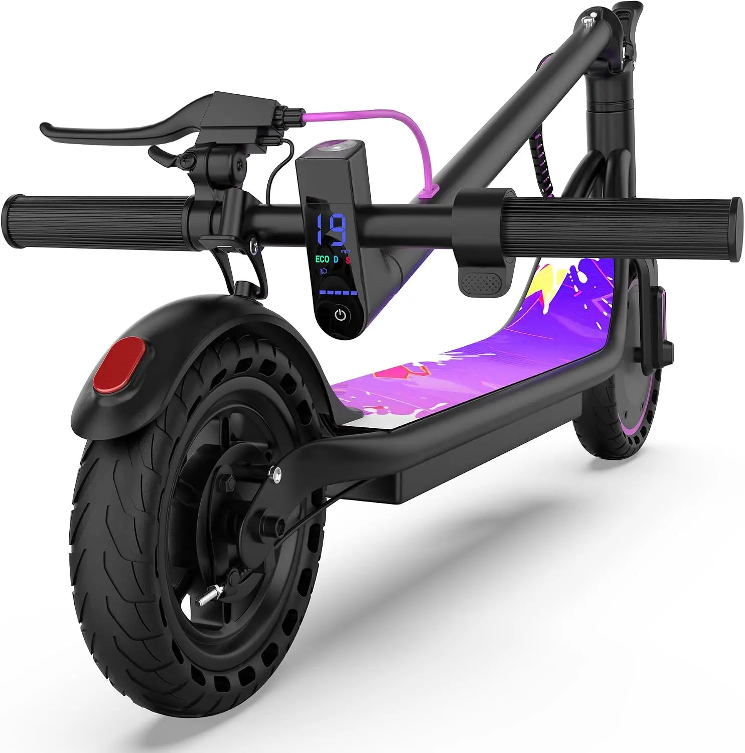 Electric Scooter for Adults, Folding E Scooter with 250W-500W Motor 16-24 Mph Top Speed, Max 15-60Miles Long Range,Commuting Scooters with 6.5''/8.5''/10''/14'' Tires, Dual Brakes