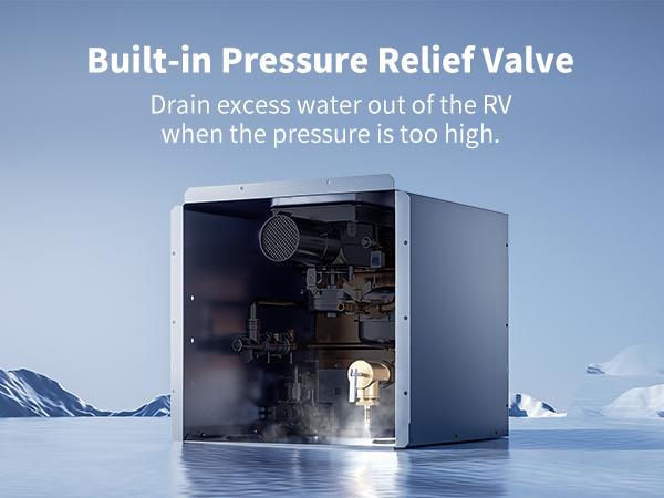 65,000 BTU RV Tankless Water Heater, High Altitude Available, 12V, CSA Certificated, with Multi-function Controller, On Demand Instant Hot Water Heater, Compatible with all RVs