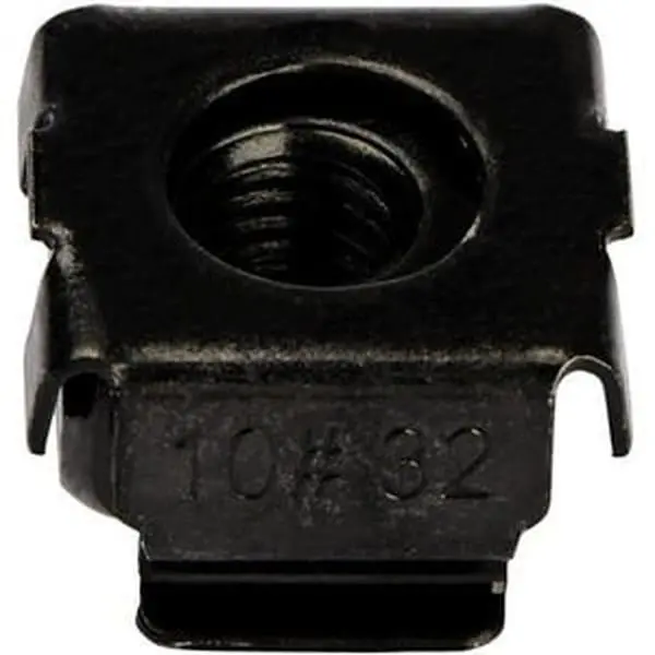 Startech CABCAGENUTS1032 10-32 Steel Cage Nuts - Black, Bulk Pack of 50